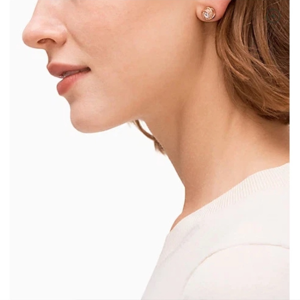 Kate Spade Infinity and Beyond Rose Gold Stud Earrings NWT - Picture 5 of 5